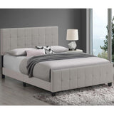 Beige Tufted Upholstered Queen Panel Bed B062P145551