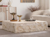 MgO Mid-Century Round Centre Table Vintage Faux Stone Sofa Pre-Modern Tables Beige W3081P344023