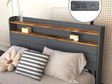 Queen Bed Frame with 4 Storage Drawers, Upholstered Platform Queen Size Bed Frame with Headboard, W2129P269873