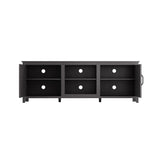 ZNTS TV Stand Storage Media Console Entertainment Center,Tradition Black,with doors 49245546