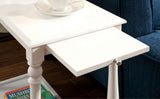 Modern Transitional White 1pc Side Table/Nightstand Hidden Tray Open Shelf Sofa Side Table Turned B011P191542