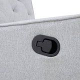 Milah Gliding Swivel Recliner Tufted Brushed Tweed Fabric B02263782