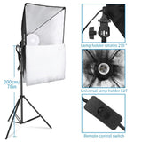 ZNTS Softbox Lighting Kit, Photo Equipment Studio Softbox 20" x 27", with E27 Socket and 2x5500K Instant 02553990