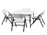 4pcs 47*54*84cm Garden Plastic Folding Chair White 62926515