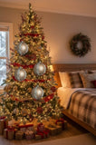 4PCS Set 4.7" Christmas Glass Ball Ornaments Holiday Tree Hanging Decorations Party Decor Supplies 88655594