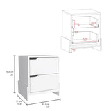 Luss Nightstand, Bedside Table with 2-Drawers B070P188859