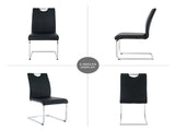 Modern Dining Chairs with Faux Leather Padded Seat Dining Living Room Chairs Upholstered Chair with W210127285