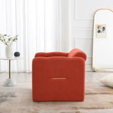 Arm Chair with waved arms, Metal decoration on both side arms, Accent chair for Primary Living W2671P202964
