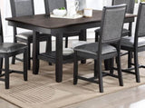 1pc Dining Table Dark Coffee Finish Kitchen Breakfast Dining Room Furniture Table w Storage Shelve B01183546