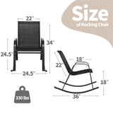 2 PCS Metal Patio Rocking Chair 22829714