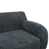U_Style 81.5" Minimalist Compression Sofa, Curved Design, 3-Seater Casual Sofa for Living Rooms, N711P192002E