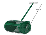 Compost Spreader with Adjustable Handle, 24" Wide, Lawn and Garden Peat Moss Roller with Side 52976779