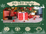 12in Motorized Pop-up Gift Box with Santa, Outdoor Christmas Decorations with Motor & 60 LED Lights, 64899974