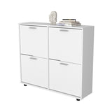 FM FURNITURE Nutrioso Tilt-Out Shoe Storage Cabinet with Multiple Compartments and Modern Desig, B128P301380