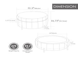 31.5"W Upholstered Round Ottoman With Reversible Lid, Velvet Storage Stool, Channel Tufted W3118P272635