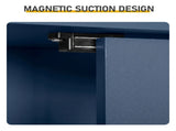2-Door Painted MDF Toilet Cabinet 23.23*8.66*66.93in Navy blue 89298036