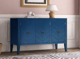 Adjustable Shelf Storage Sideboard with 3 Retro Metal Handles and 4 Pinewood Legs, for N711P261460C