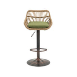 COOLMORE Modern Swivel Bar Stools Set of 2 Adjustable Counter Height Chairs with Footrest for W39594822