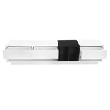 ON-TREND Sleek and Stylish TV Stand with Perfect Storage Solution, Two-tone Media Console for TVs Up WF311772AAK