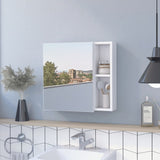 Oman Medicine Cabinet, Three Internal Shelves, Single Door, Two External Shelves -White B20092106