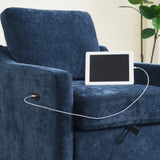 Swivel Arm Chair with Soft Chenille Fabric, Comfy Accent Chair for Living Room. Bedroom .Reading W2671P296993