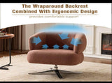 Cuddle-style leisure swivel sofa chair, suitable for balconies, studies and living rooms, Red W3248P354265