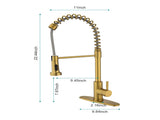 Pull down Single Handle Spring Kitchen Faucet W2287141942