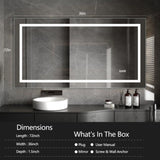 (Same as W134070942/L4004) 72"36" LED Light Bathroom,anti-Fog & Dimming Led Bathroom Vanity W1340P189822