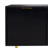Modern warm Black TV cabinet for 80 inch TV Stands, for Living Room Bedroom W331P195807