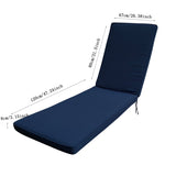 ZNTS Outdoor Lounge Chair Cushion Replacement Patio Funiture Seat Cushion Chaise Lounge Cushion,NAVY BLUE 46805925