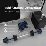 ZNTS Adjustable Weights Dumbbells Set of 2, 44Lbs 2 in 1 Exercise & Fitness Dumbbells Barbell Set for Men 25292756