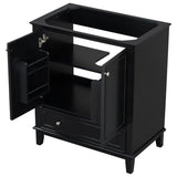30" Bathroom Vanity without Sink, Base Only, Multi-functional Bathroom Cabinet with Doors and N725P186143B
