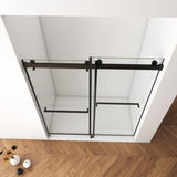 56"-60"W x 76"H Frameless Door, Double Sliding Door, 3/8'' Clear Tempered Glass W2011P197890