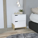 Luss Nightstand, Bedside Table with 2-Drawers B070P188858
