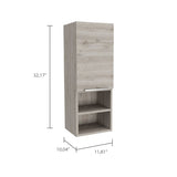 Mila Bathroom Cabinet, Two Interior Shelves, Two External Shelves, Single Door Cabinet -Light Gray B20092098