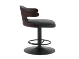 Saby Antique Slate Top Grain Leather Adjustable Stool w/Swivel B2726P618516