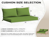Outdoor Loveseat Cushion Set, 48 x 24 inch, Water Repellent Patio Furniture Cushions Replacement 67966315