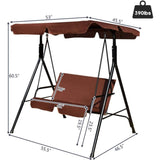 2-Seat Patio Swing Chair with awning 18991627