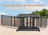 Adjustable Patio Recliner Chair Metal Outdoor Lounge Chair with Flip Table Push Back, Adjustable W1859P196335