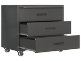 Heavy-Duty Metal Storage Cabinet with Wheels - 3 Drawer Tool Cabinet for Garage, Office, and Home 68821751