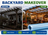 Polycarbonate Roof Panel Roll, Clear Roofing Panels Insulated Rainproof Greenhouse Panels Glass 02534275