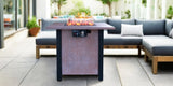 25" H Outdoor Patio Propane Gas Fire Pit Table - 50,000 BTU High-temperature-resistant carving W2691P231711
