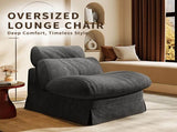 Minimalist Accent Chair with Solid Wood Frame, Soft Medium-Firm Chenille Upholstery, Ideal for W3820P540934