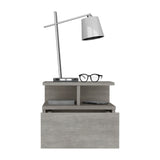 Adele Floating Nightstand with Drawer and Open Storage Shelves B070P173189