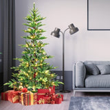 Artificial 4ft Green LED-lit Christmas Tree with 298PE/PVC Mixed Branch Tips,Hinged Premium & 31918153