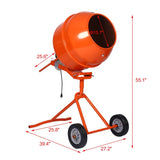 ZNTS 5.0 cu. ft. Portable Concrete Mixer,electric cement mixer ,ETL certificated copper motor W46541344