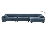 108" Modular Sectional Sofa, L-Shape with 31.5" Extra-Wide Seat Cushion, USB and Type-C Charger, 51914423
