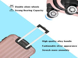 ABS Trolley Case 20in 24in 28in 3PCS Suitcase Set Striped Textured Suitcase Rose Gold 61816189