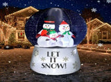6 FT Lighted Christmas Inflatable Decoration, Large Inflatable Snow Globe with Snowman Family, Funny 42261494