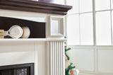 Farmhouse style fireplace TV stand for living room bedroom to store CDs, remotes and other media W2393P230124